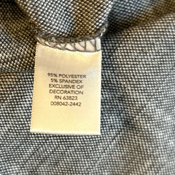 Christopher & Banks Blazer Jacket Sz 1X Gray Plaid Lightweight Buttons Boat Neck - Picture 7 of 11